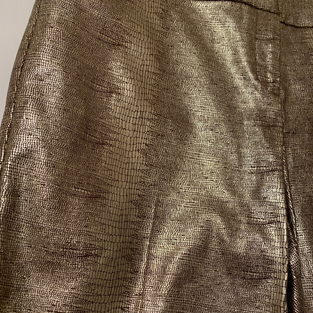 Alfani Gold Metallic Python Snakeskin Slim Pants - Picture 6 of 8